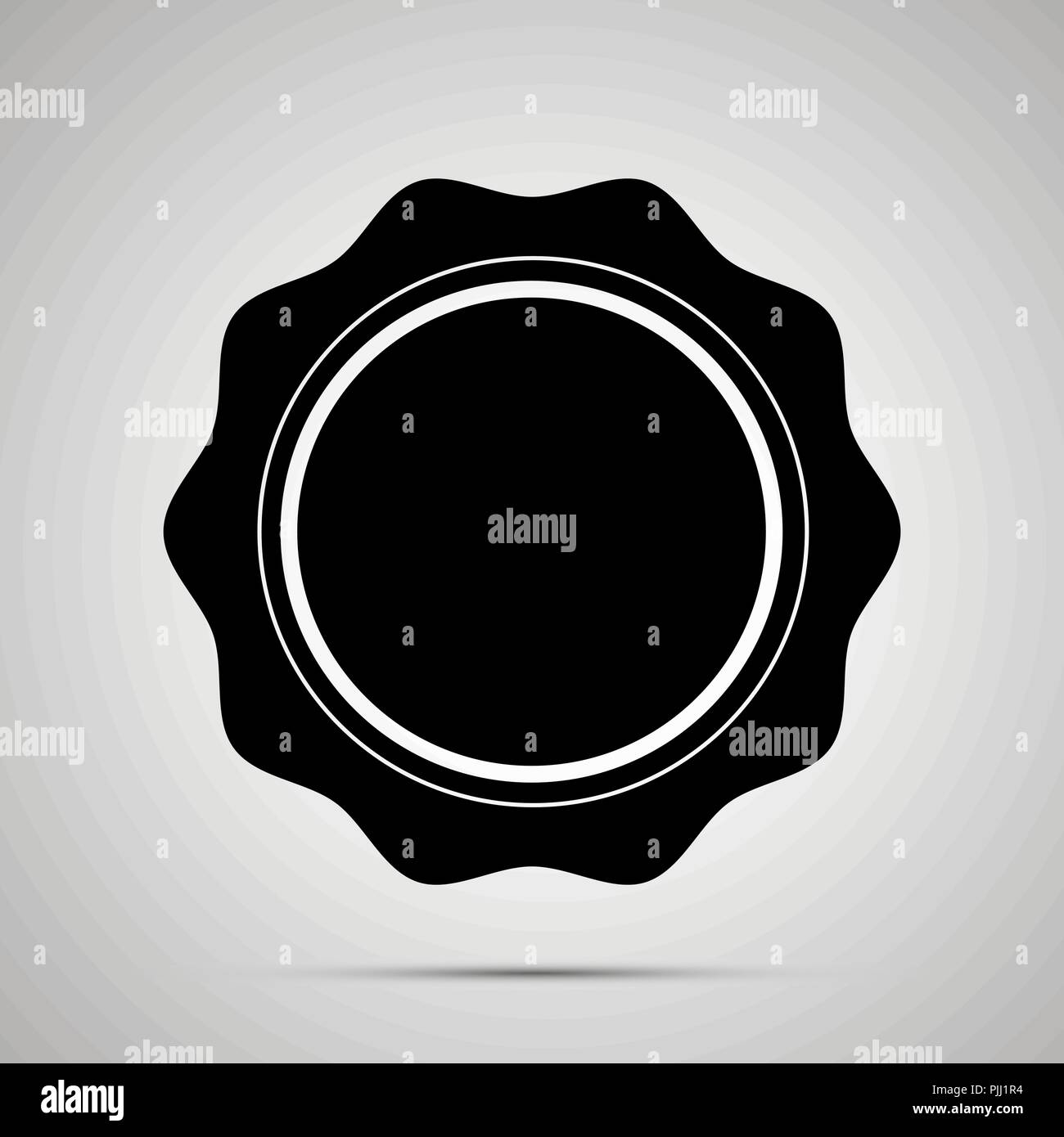 Vintage Garantie Label, einfache Schwarz auf Grau Stock Vektor