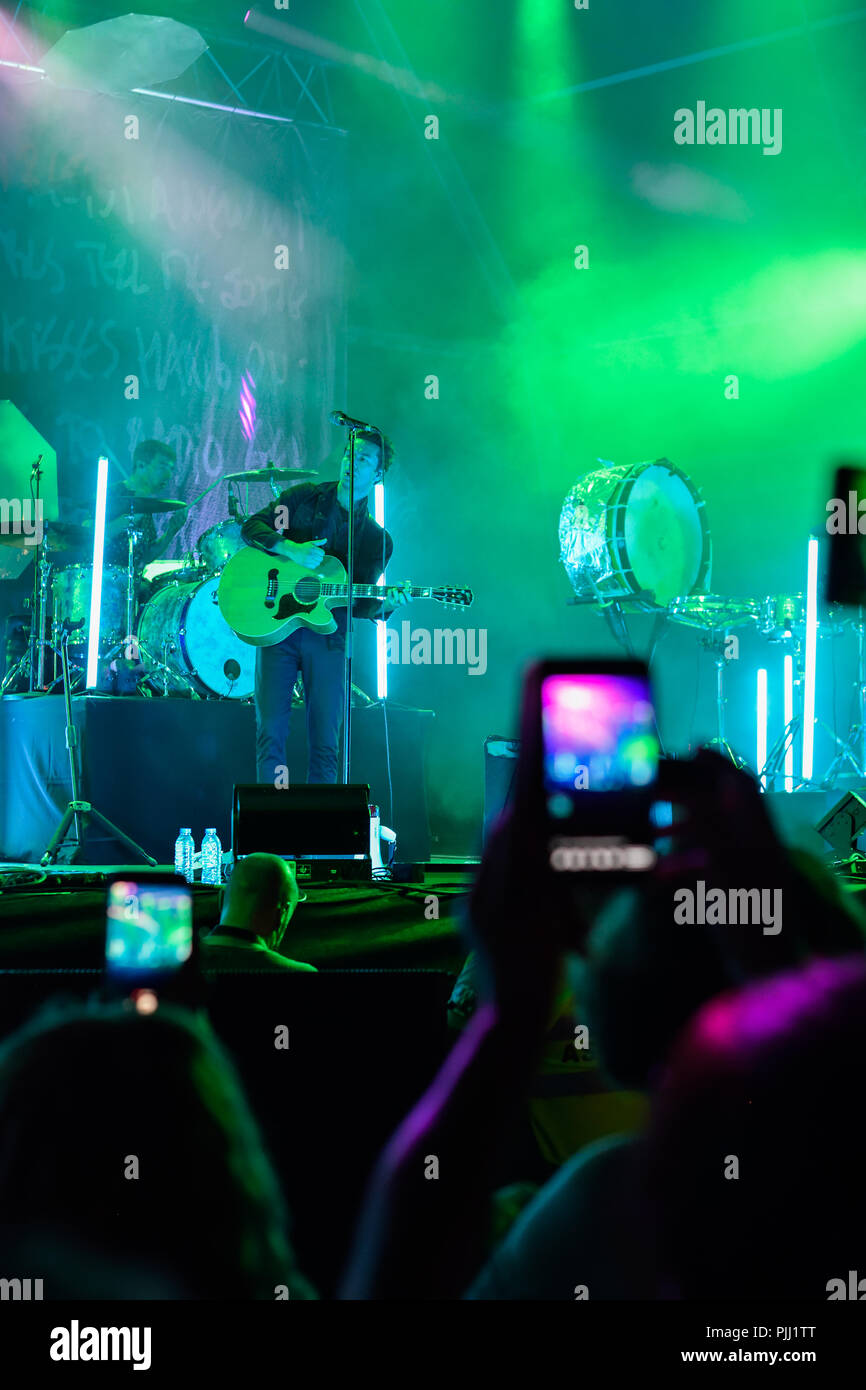 David Fonseca - Radio Gimini in Braga Noite Branca Stockfoto