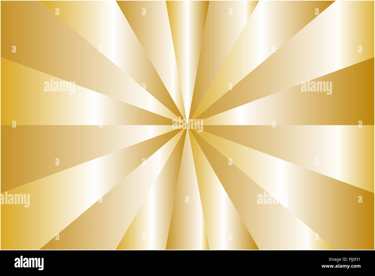 Abstrakte sunburst Muster, Metallic gold ray Farben. Geometrische Muster. Stockfoto