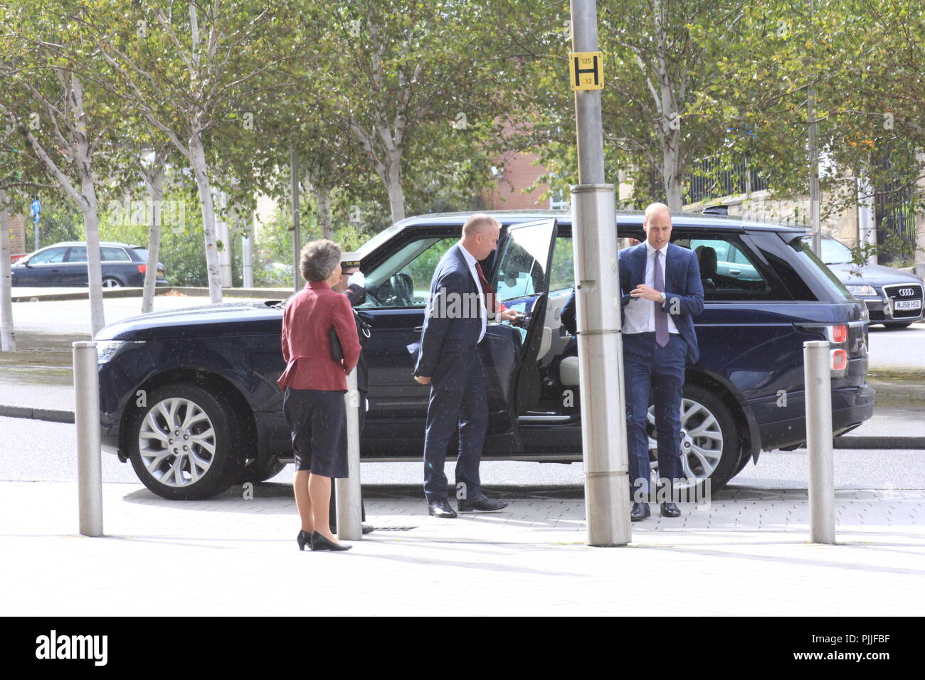 Der Herzog von Cambridge visits Newcastle und Sage Gateshead zu sorgen große Ausstellung des Nordens. Großbritannien, 7. September 2018, David Whinham/Alamy leben Nachrichten Stockfoto