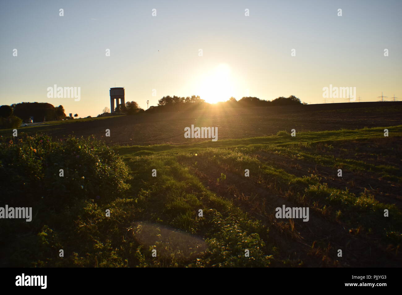 Wasserturm Ramstein-Miesenbach Stockfoto