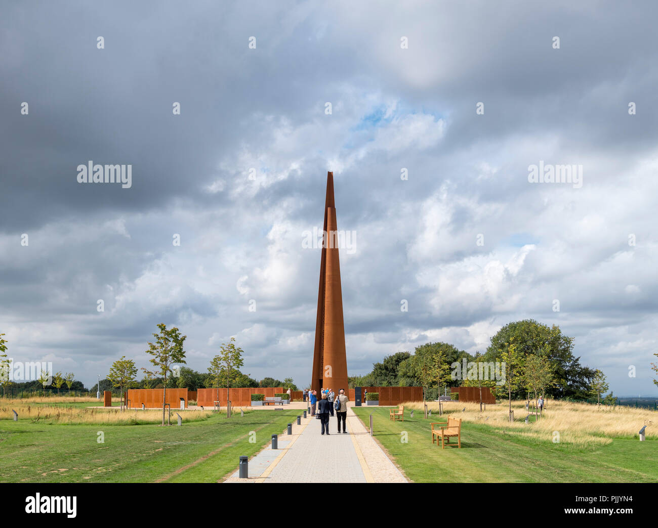 Die Turmspitze Denkmal an der Internationalen Bomber Command Center, canwick Hill, Lincoln, England, Großbritannien Stockfoto