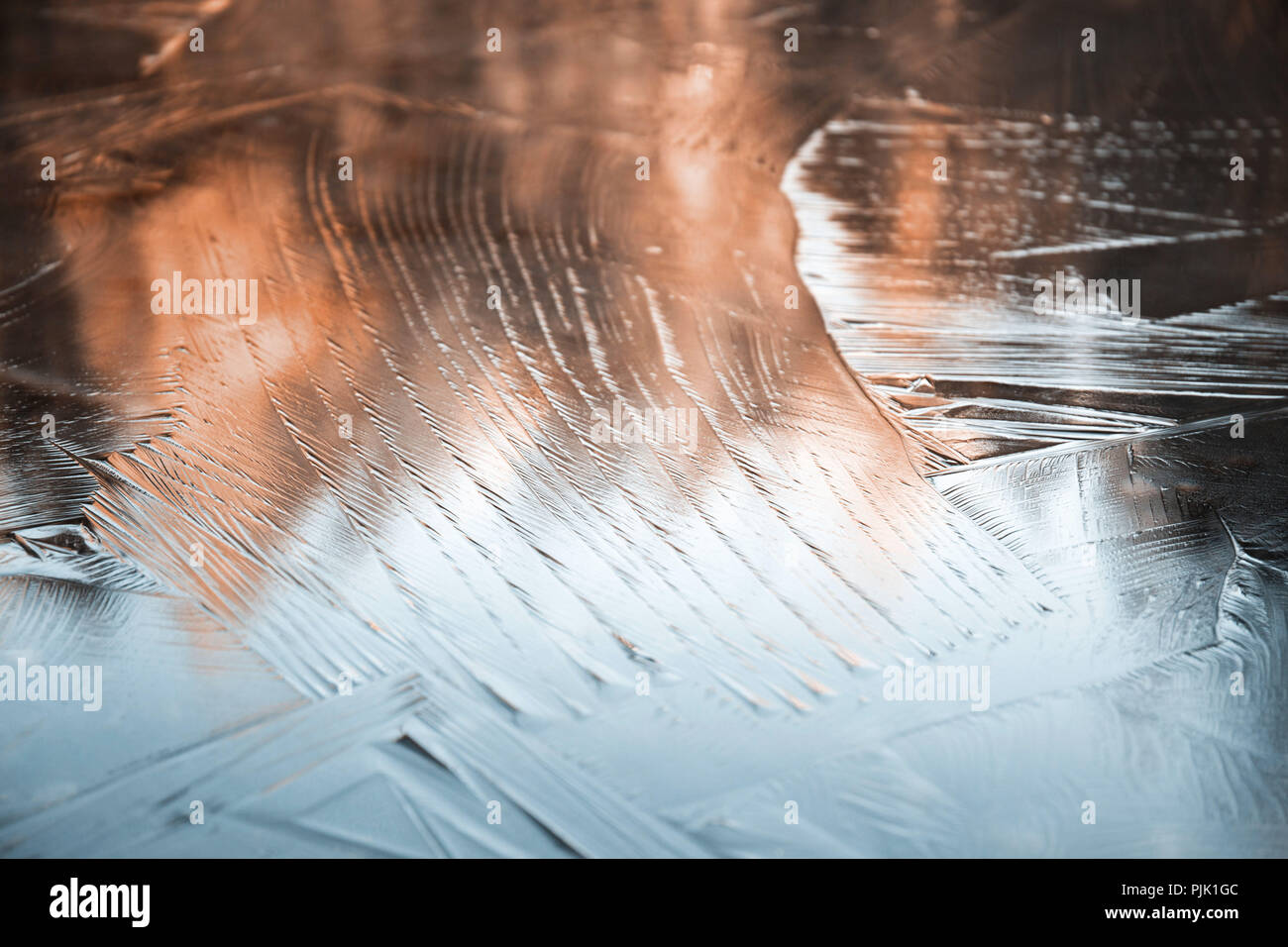 Einen zugefrorenen See in den Tiroler Alpen entsteht ein Gemälde - wie Eindruck Stockfoto