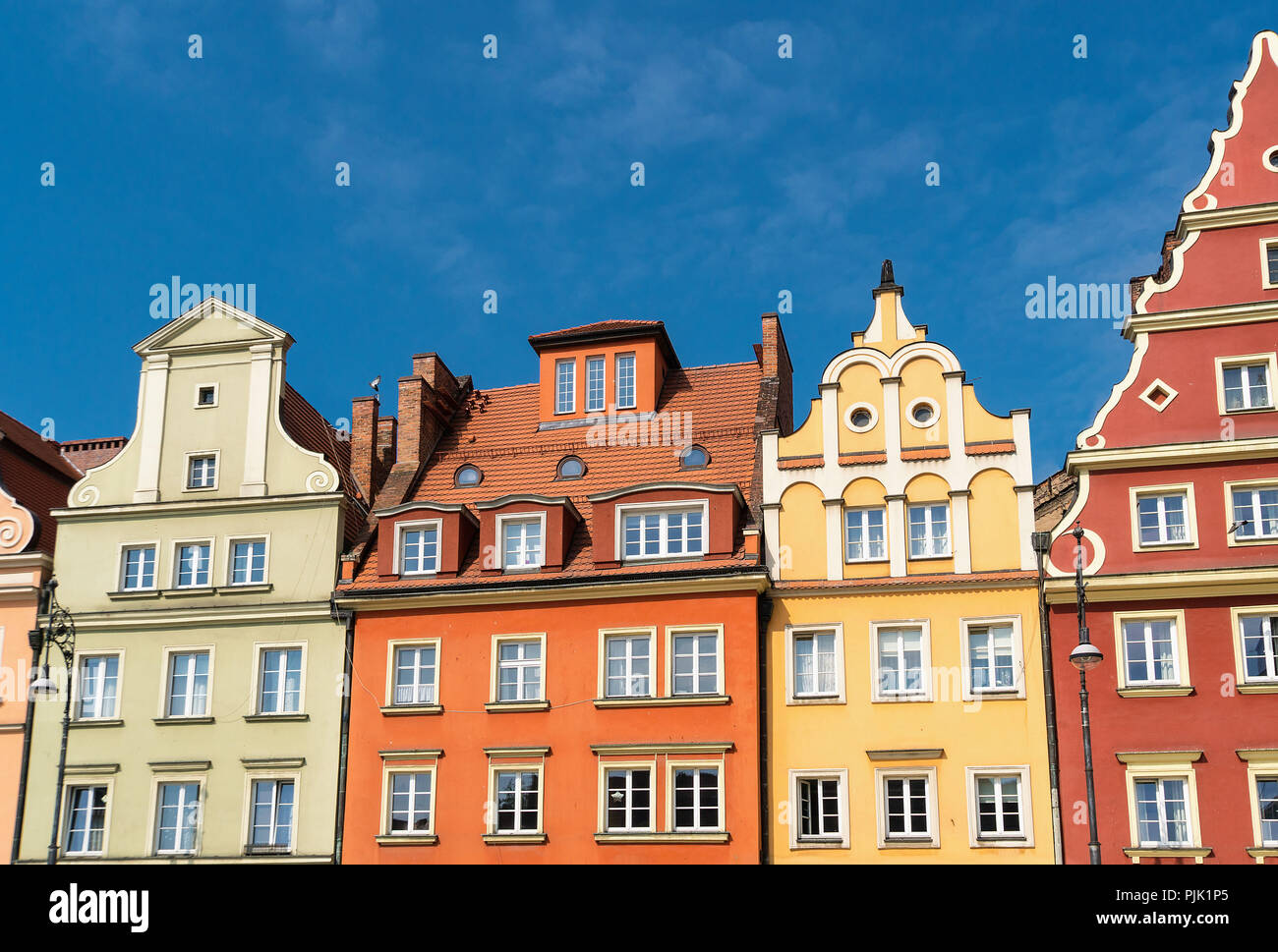 Wroclaw, Altstadt, Salz ring, Plac Solny, Patrizierhäusern Stockfoto