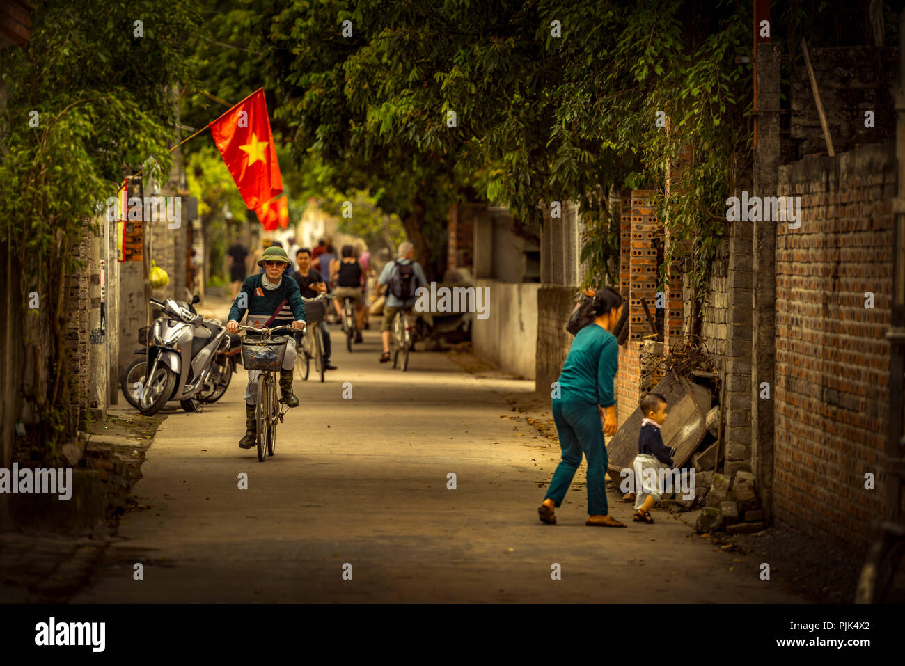 Asien, Vietnam, Ninh Binh Provinz, Halong Bucht, trockene, trockene Halong Bucht, Tour, Radtour Stockfoto
