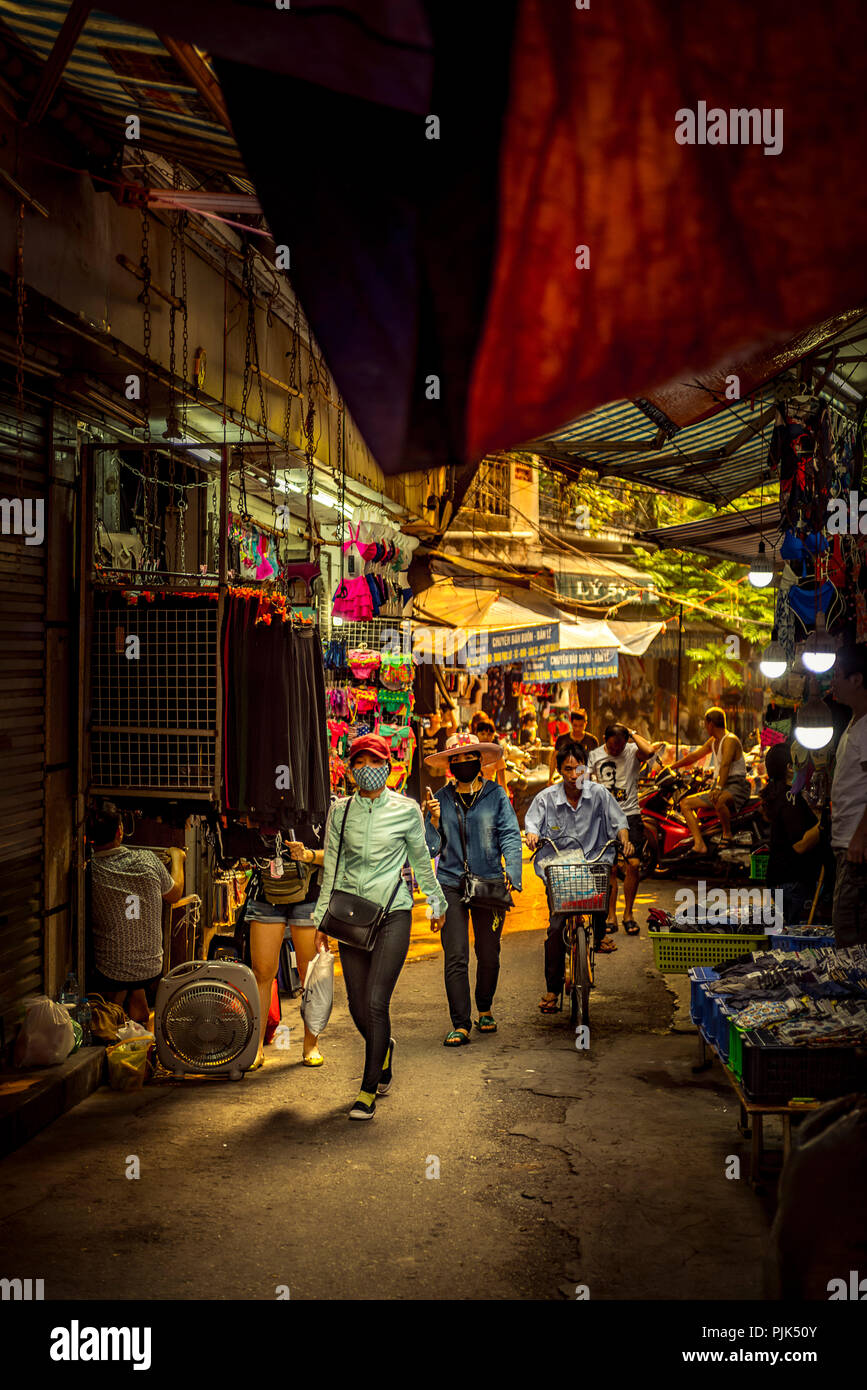 Asien, Vietnam, Hanoi, Verkehr, Transport, Handel, Markt Stockfoto