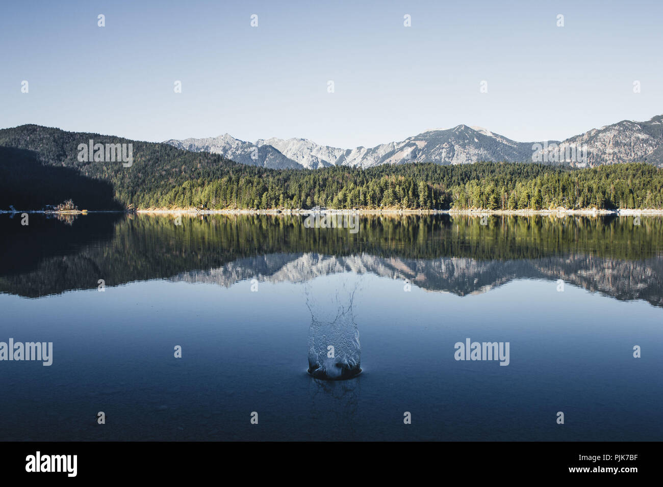 Deutschland, Bayern, Eibsee Stockfoto