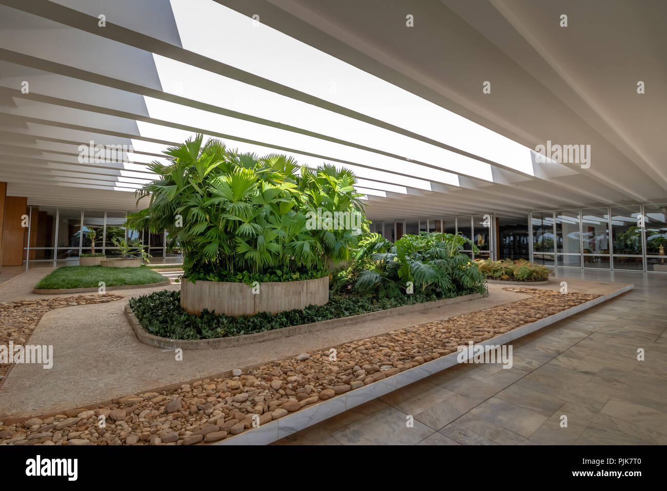 Terrasse Gärten von Itamaraty Palace - Brasilia, Distrito Federal, Brasilien Stockfoto