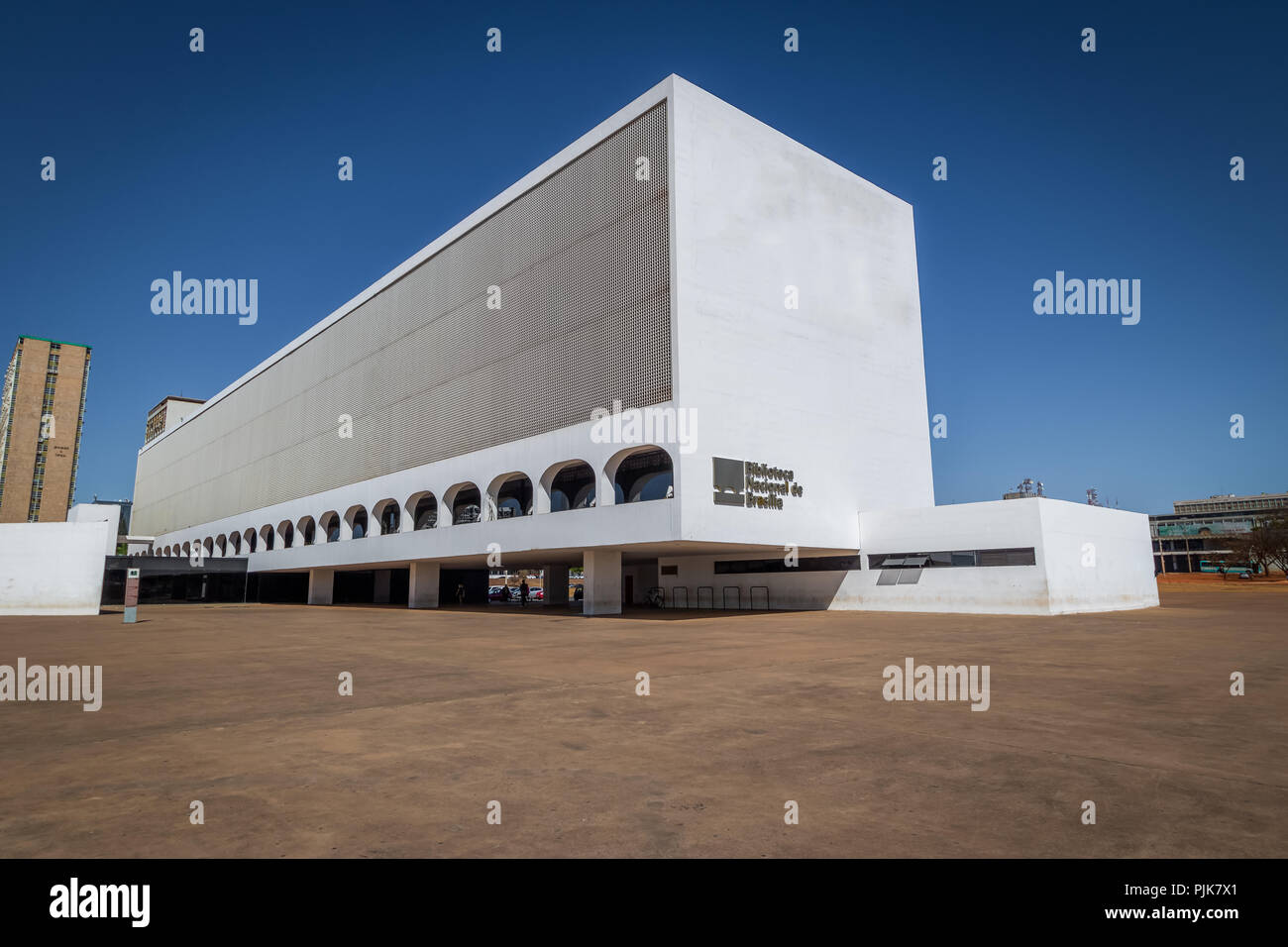 Nationalbibliothek - Brasilia, Distrito Federal, Brasilien Stockfoto