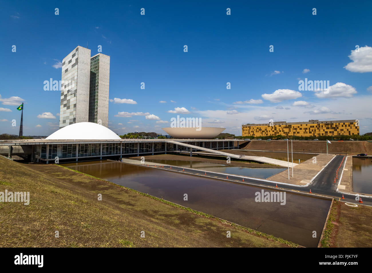 Brasilianische Nationale Kongress - Brasilia, Distrito Federal, Brasilien Stockfoto