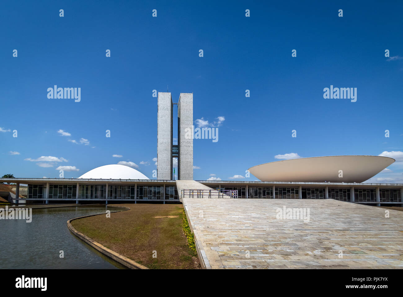Brasilianische Nationale Kongress - Brasilia, Distrito Federal, Brasilien Stockfoto