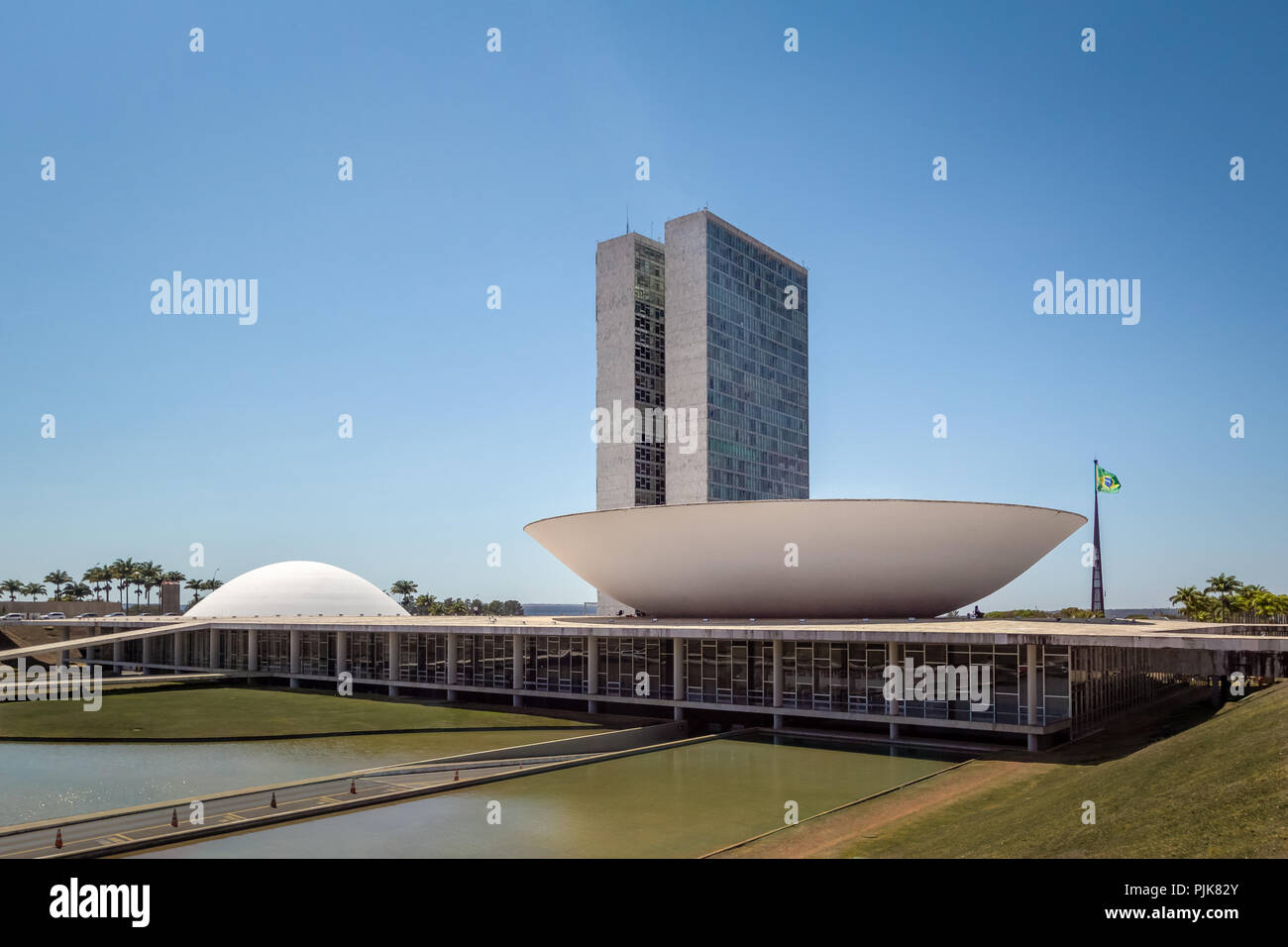 Brasilianische Nationale Kongress - Brasilia, Distrito Federal, Brasilien Stockfoto