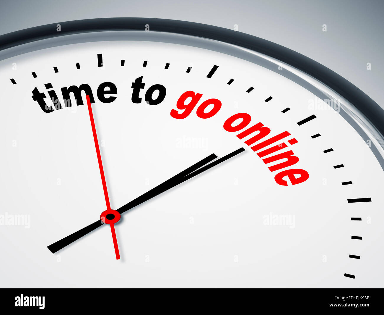 Ein Bild einer schönen Uhr mit der Zeit, online zu gehen Stockfoto
