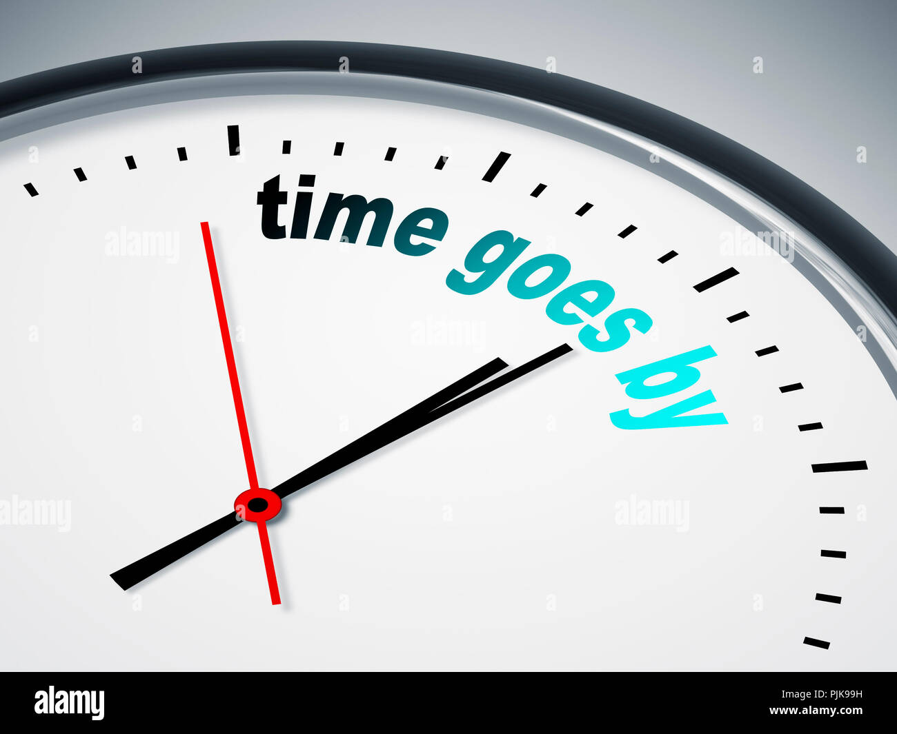 Ein Bild einer schönen Uhr mit der Zeit vergeht Stockfoto