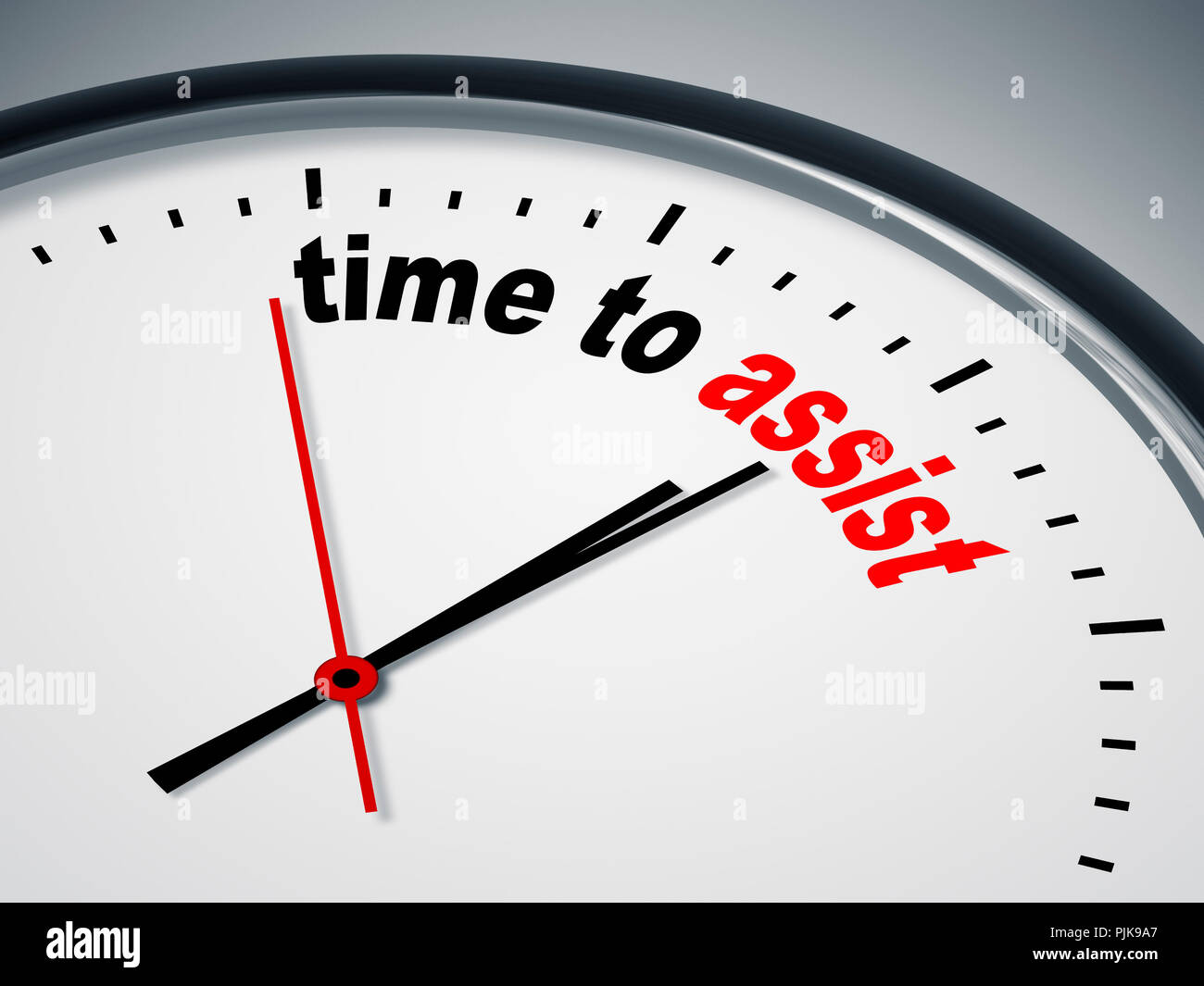 Ein Bild einer schönen Uhr mit der Zeit gerne Stockfoto
