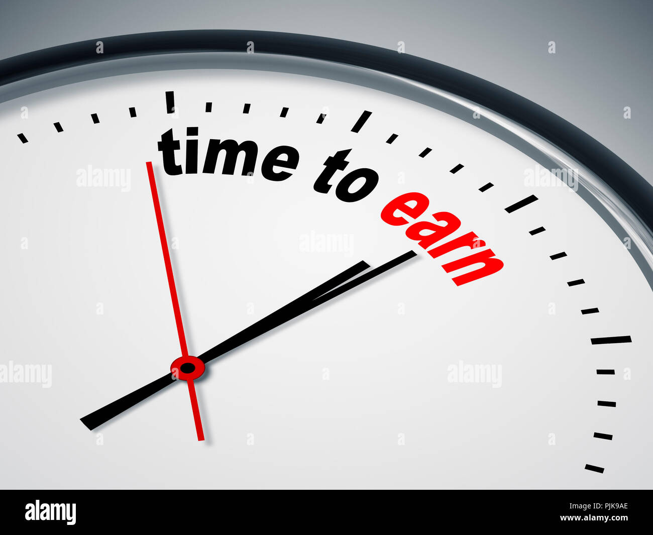 Ein Bild einer schönen Uhr mit der Zeit zu verdienen Stockfoto