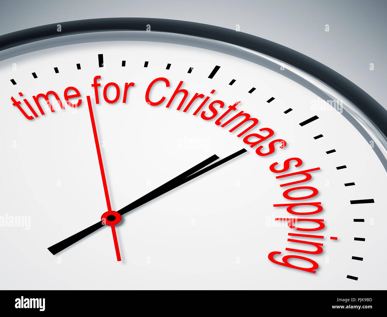 Ein Bild einer schönen Uhr Zeit für Weihnachtseinkäufe Stockfoto