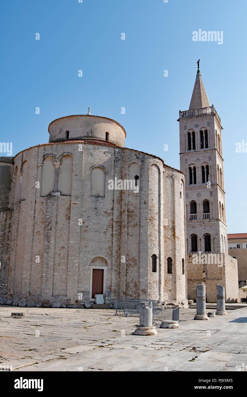 St. Donatus Kirche, der größten pre-romanischen Gebäude in Kroatien. Stockfoto