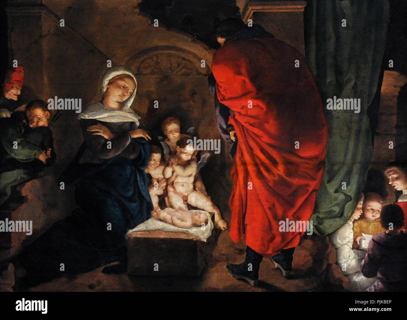 Claesz. Aertgen van Leyden (1498-1564). Die Geburt Christi, ca. 1520-1530). Wallraf-Richartz. Museum. Köln. Deutschland. Stockfoto