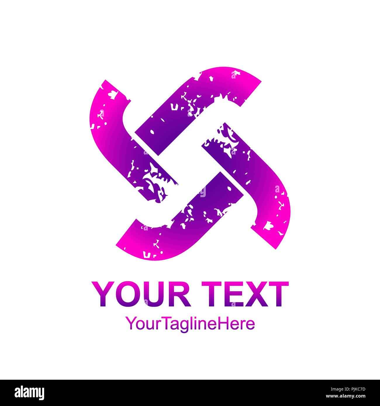 Anfangsbuchstabe T, TT logo Vorlage bunte Not Design für Business und Unternehmen Identität Stock Vektor