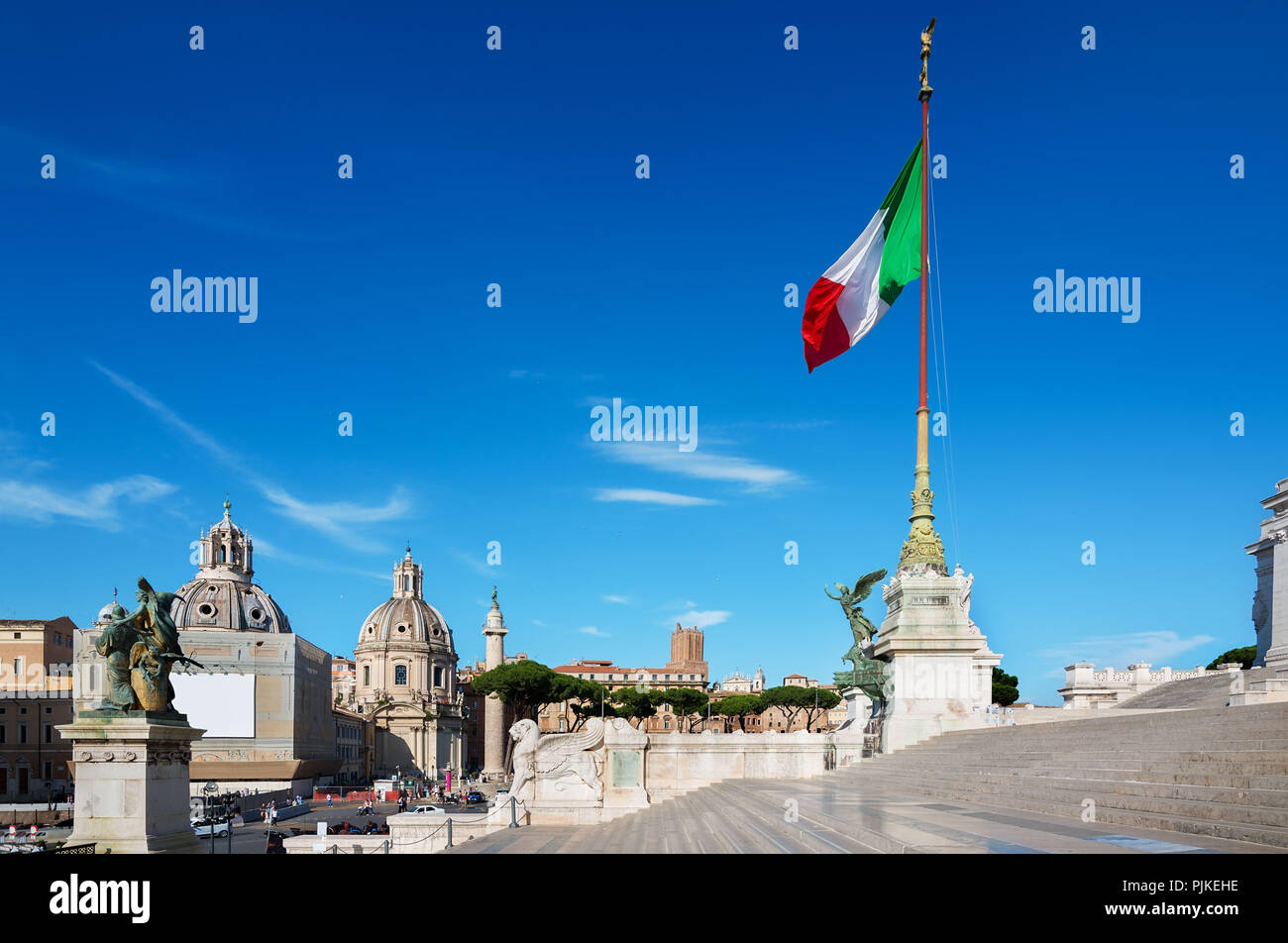 Treppe von Vittoriano Palace in Rom, Italien Stockfoto