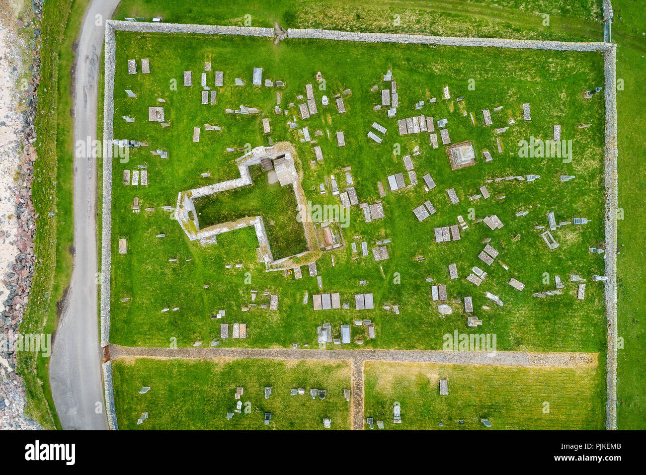 Friedhof im Balnakeil Dorf, Schottland Stockfoto