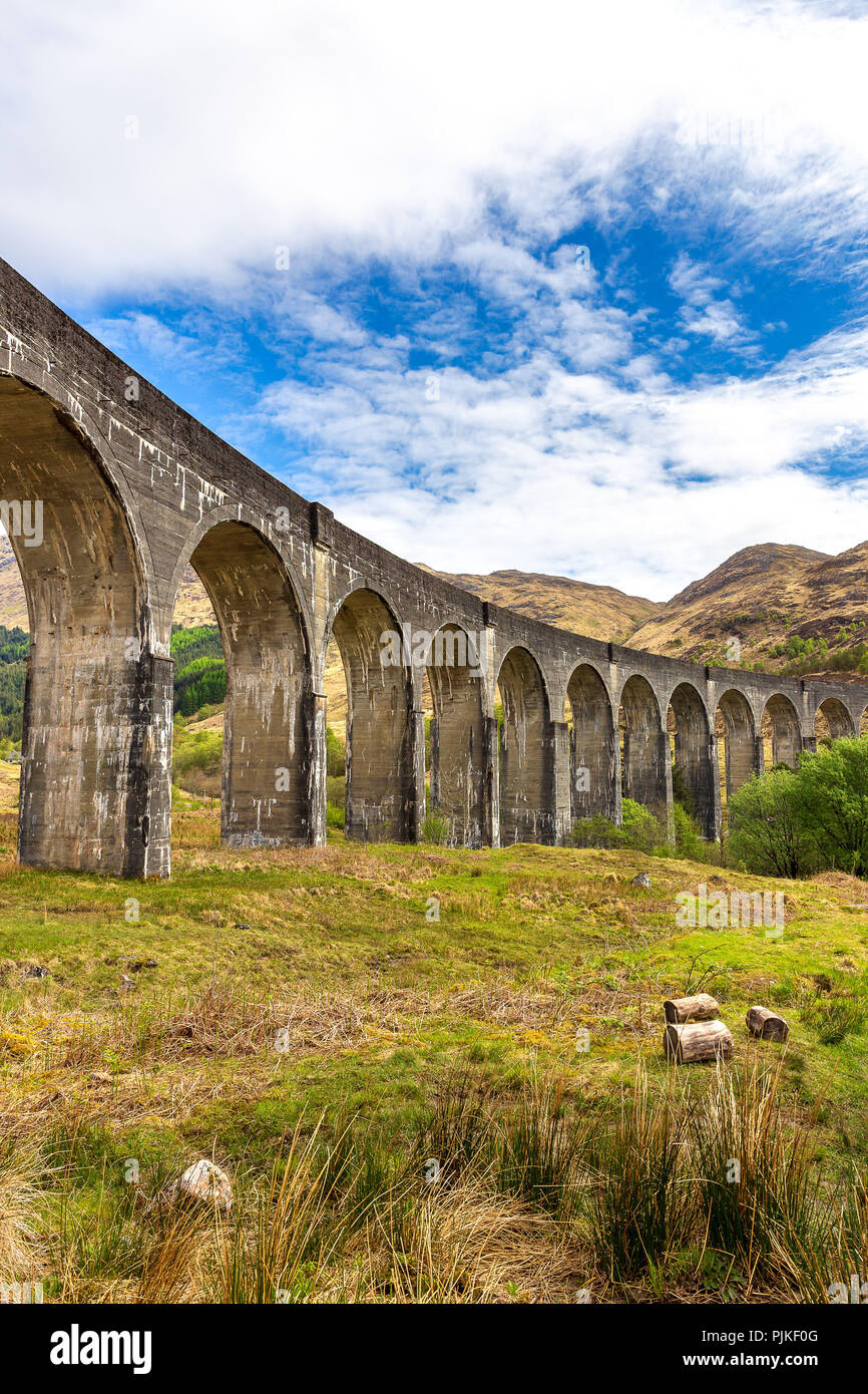 Glenfinnan Eisenbahnviadukt Stockfoto