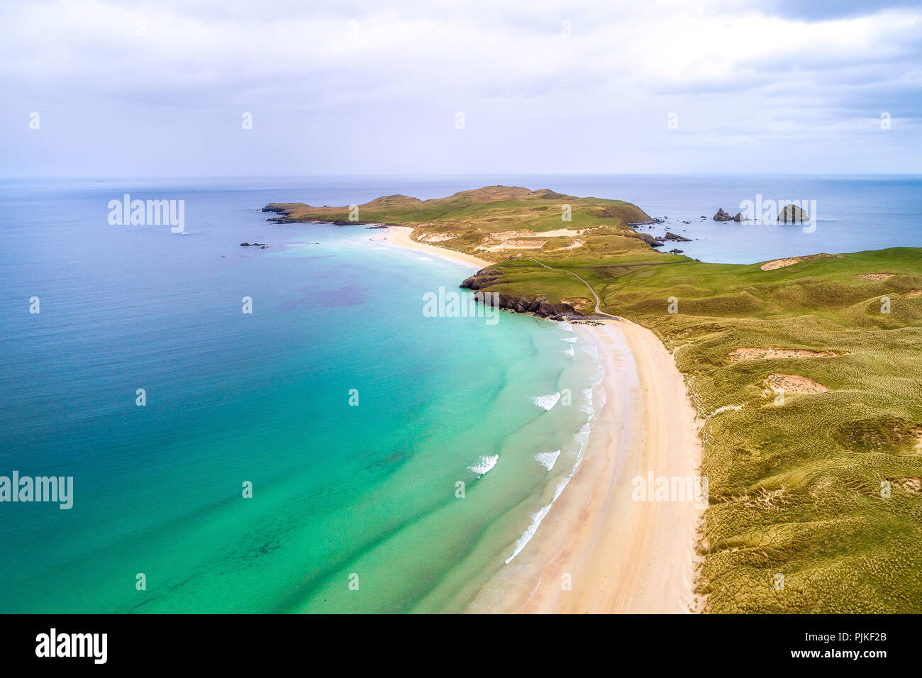 Der Strand der Halbinsel Balnakeil Stockfoto