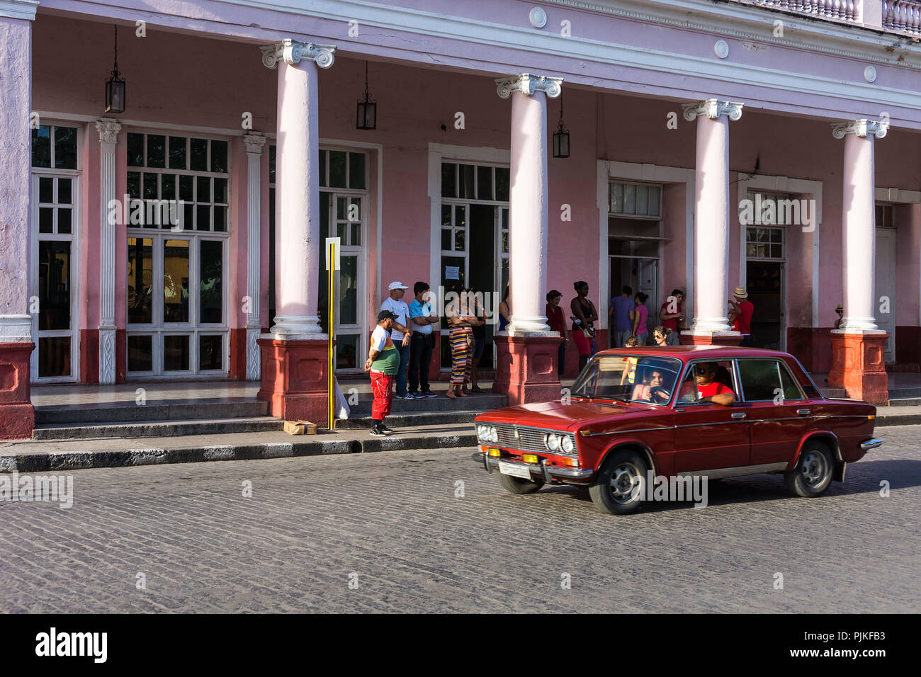 Kuba, Santa Clara, Parque Leoncio Vidal, Zentrum der Stadt, street scene Stockfoto