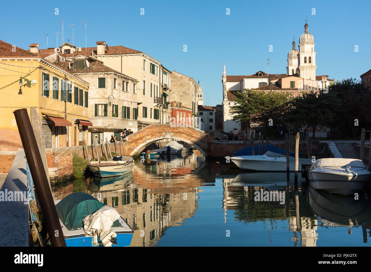 Venedig, Dorsoduro, San Nicolo, abendliche Stimmung Stockfoto