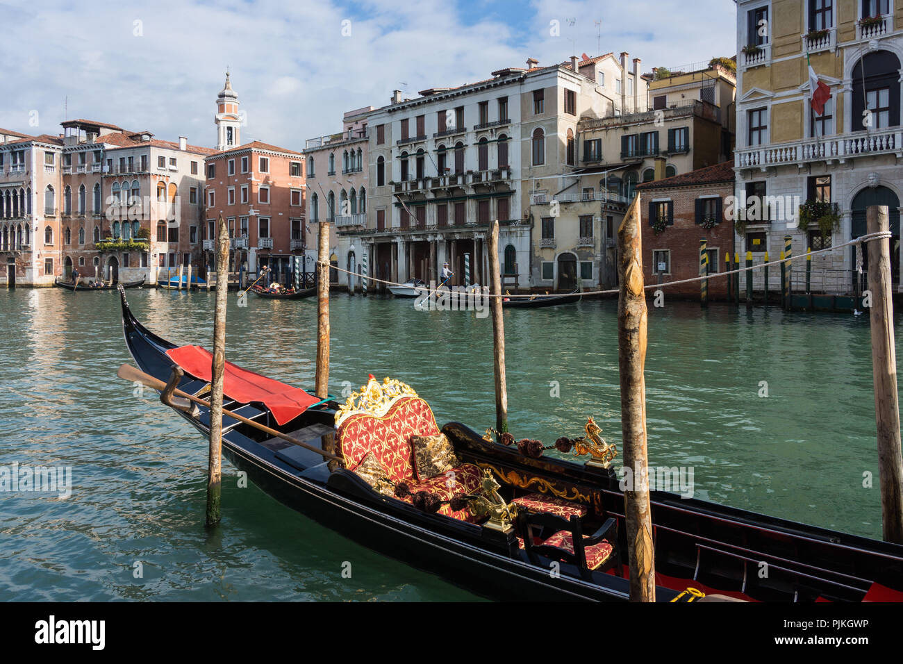 Venedig, Gondel, Detail, Symbol, Grand Canal Stockfoto