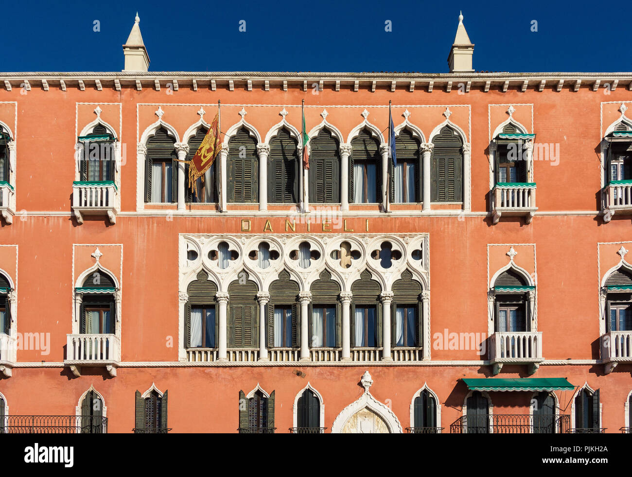 Venedig, Riva degli Schiavoni, Hotel Danieli Stockfoto