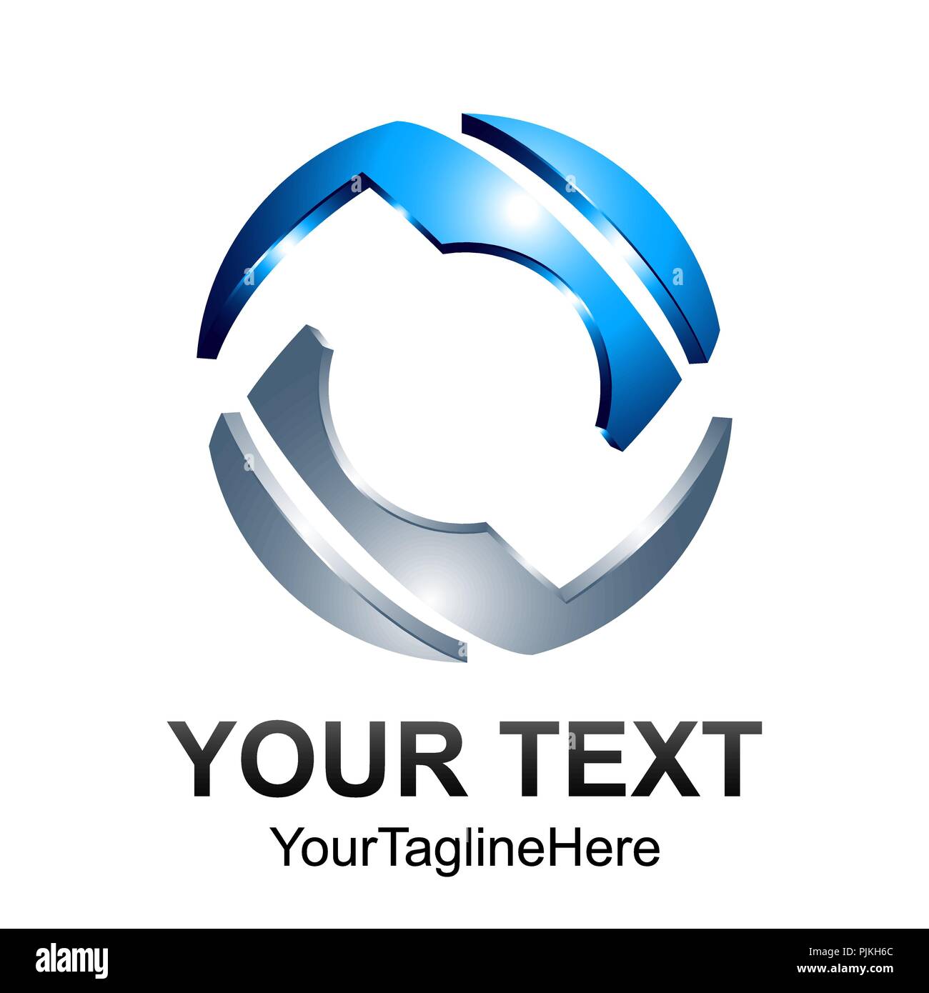 Kreative abstrakte Technik Bereich vektor Logo Design template Element. Farben Silber Blau Konzept Symbol Stock Vektor