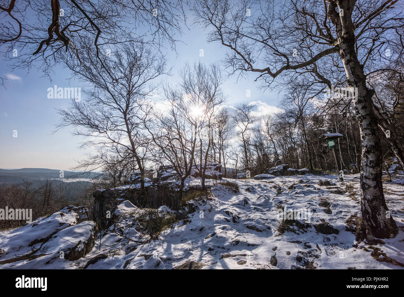 Deutschland, Sachsen, Oberlausitz, Zittauer Gebirge, Berg Oybin, Töpfer, Landschaft Stockfoto