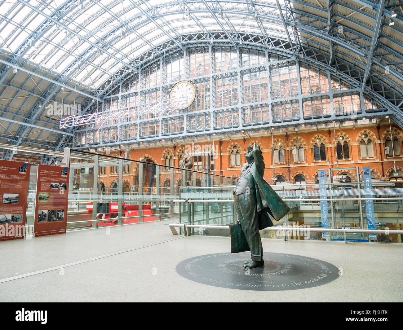 London, APR 24: Die schöne St. Pancras International Station am 24.April 2018 in London, Vereinigtes Königreich Stockfoto