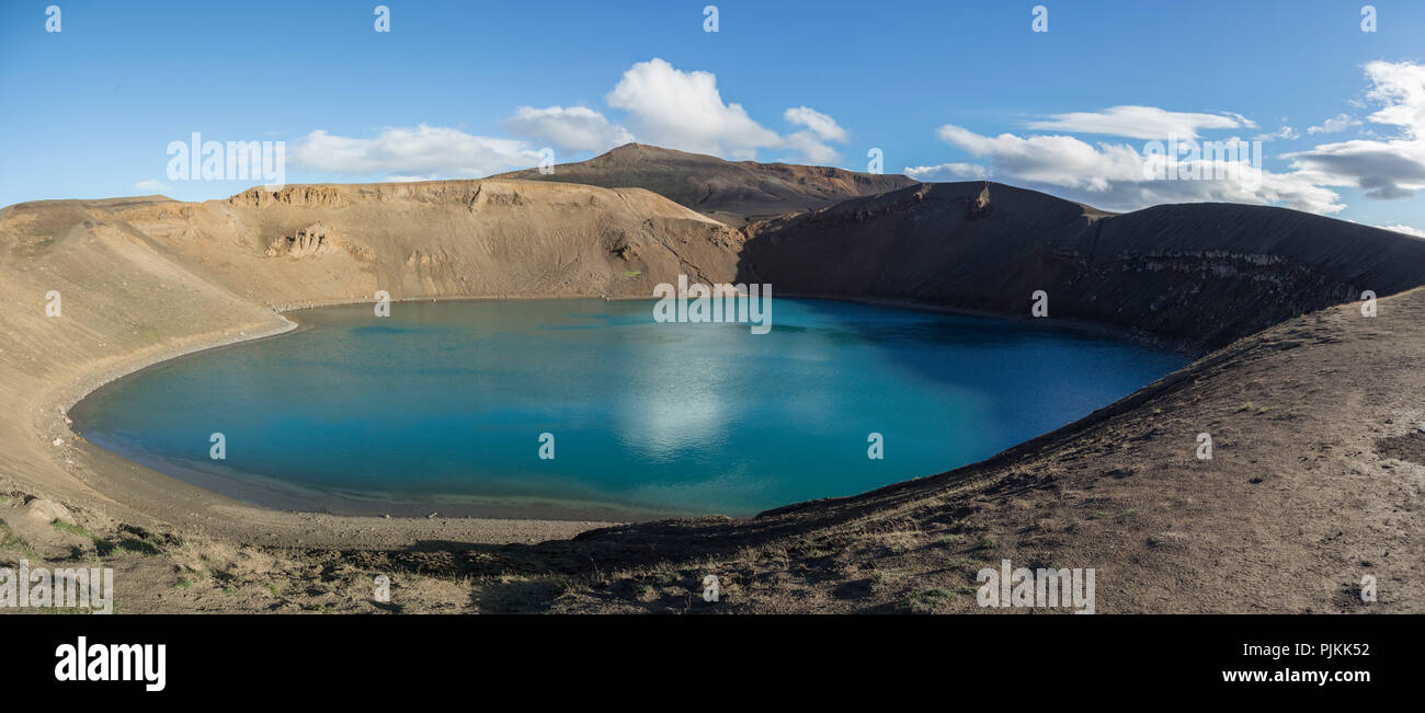 Island, Lake Viti, Krafla, See vulkanischen Ursprungs, blau Stockfoto