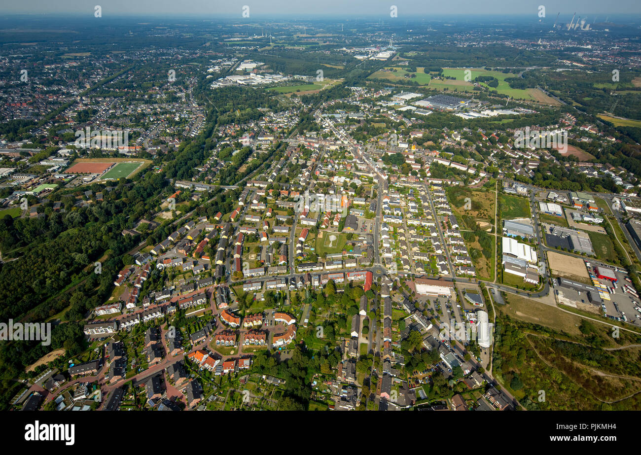 Luftaufnahme, Stadtteil Bottrop-Boy, Bottrop, Ruhrgebiet, Nordrhein-Westfalen, Deutschland Stockfoto