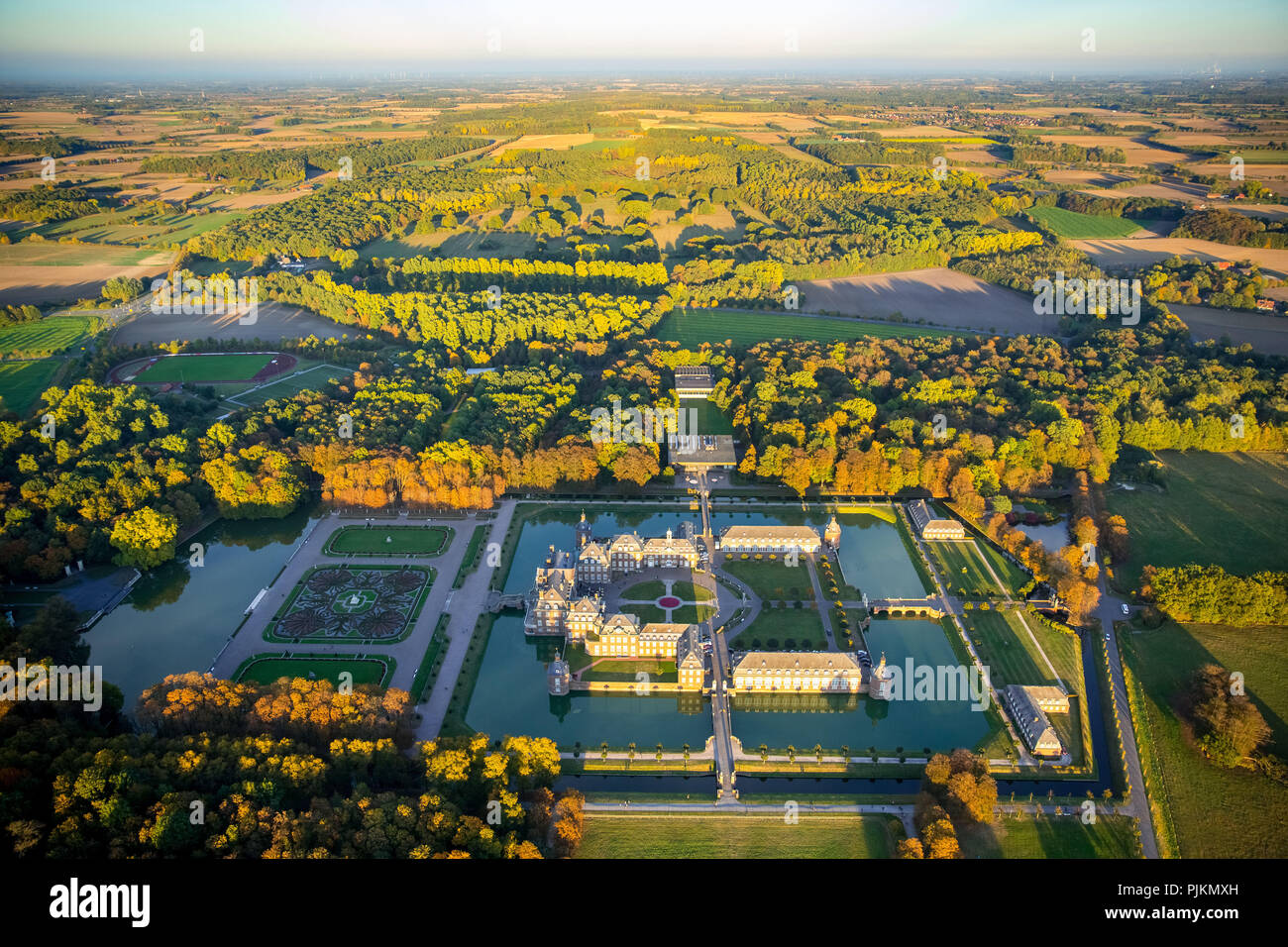 Luftaufnahme Barocke Schloss Nordkirchen Schloss Im Herbst