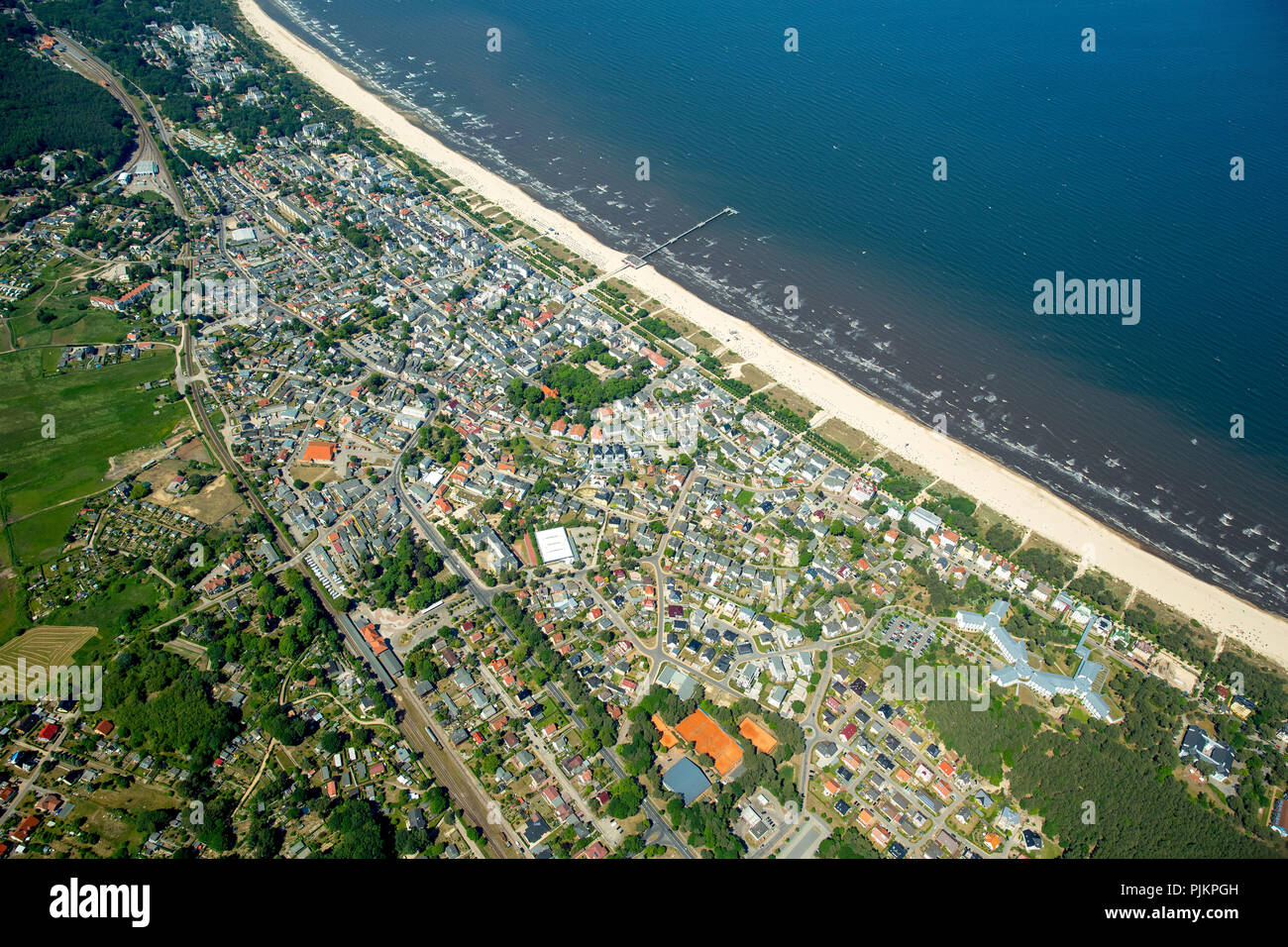 Seebad Ahlbeck, Strand von Heringsdorf, Insel Usedom, Heringsdorf