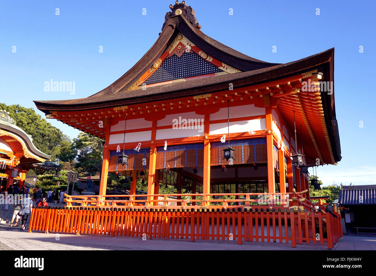 Fushimi Inari Taisha ist Japans größte Shinto Schrein südlich von Kyoto Stockfoto