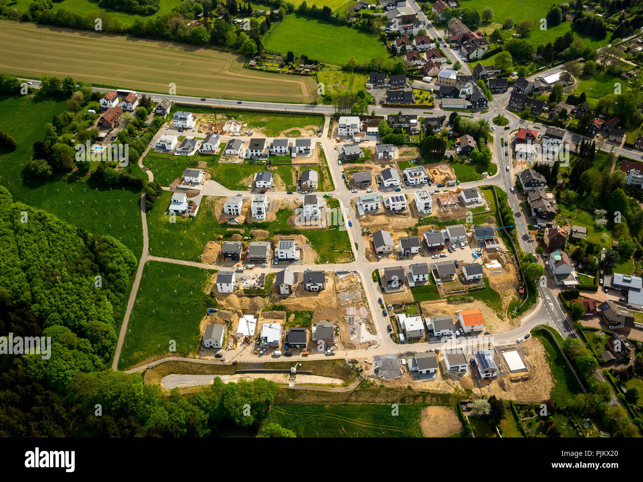 Neue Entwicklung Bereich Frankfurter Straße Winterberger Straße, Schwelm, Ruhrgebiet, Nordrhein-Westfalen, Deutschland Stockfoto