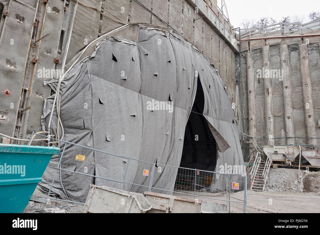 Grosse Baustelle Stuttgart 21. Stockfoto