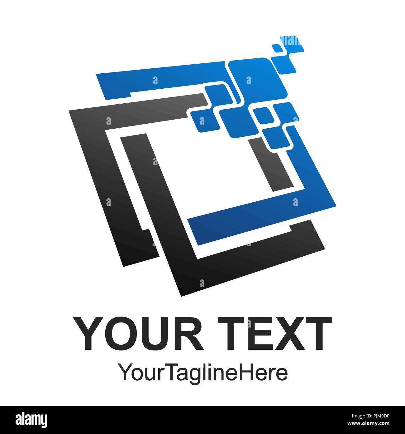 Abstrakte Daten tech Logo vektor design Illustrator. Computer Daten Vector Illustration Stock Vektor