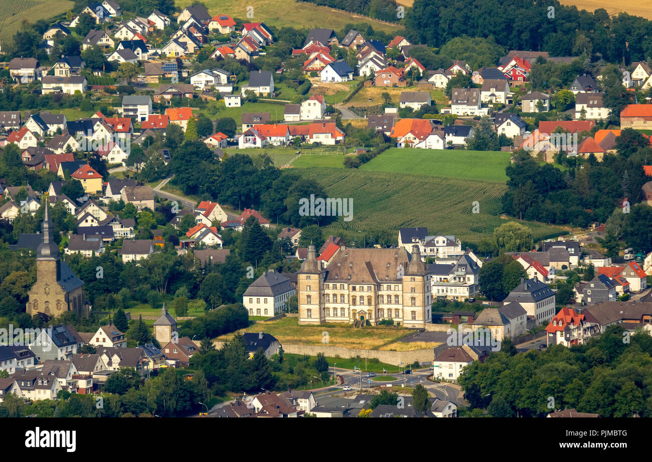 Schloss Sichtigvor, Deutschordensschloss komturei Mülheim in Sichtigvor, Deutschordensschloss, Sichtigvor, Warstein, Kreis Soest, Nordrhein-Westfalen, Deutschland Stockfoto