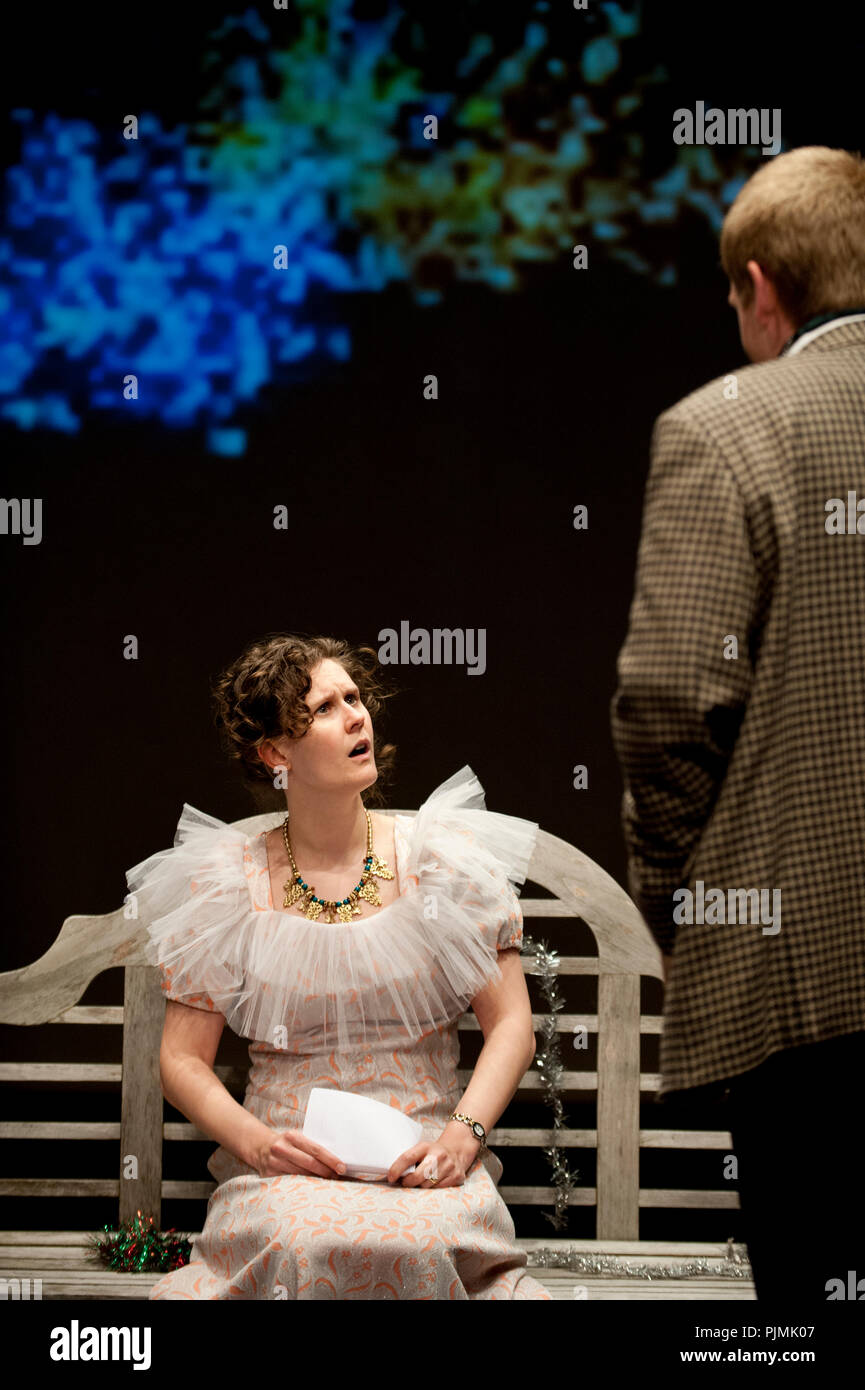 Theater Company De Dijlezonen Gelukzakken spielen'' von John Godber, unter der Regie von Frans Vanderschueren (Belgien, 24/04/2014) Stockfoto