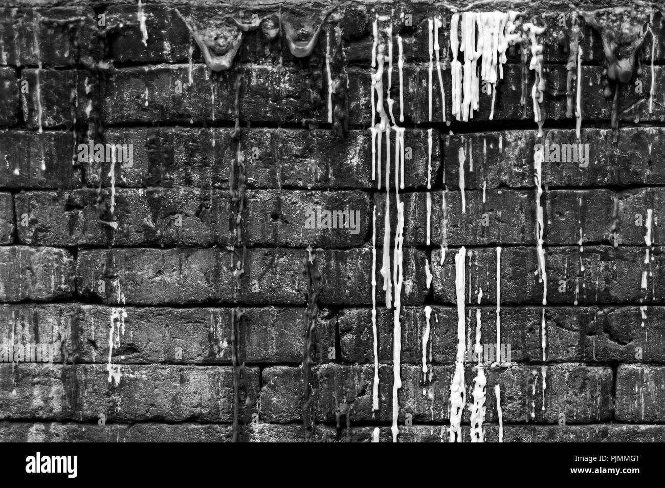 Die Schwarz-Weiß-Fotografie: Alte Mauer Textur / Alte Mauer Stockfoto