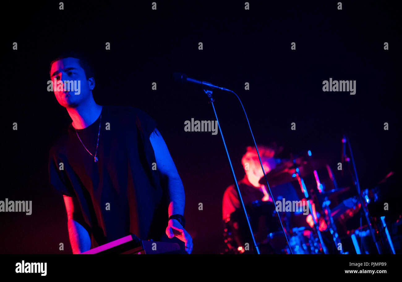 Konzert des Belgischen electro band Gans Im Ancienne Belgique (Brüssel, 22/04/2016) Stockfoto