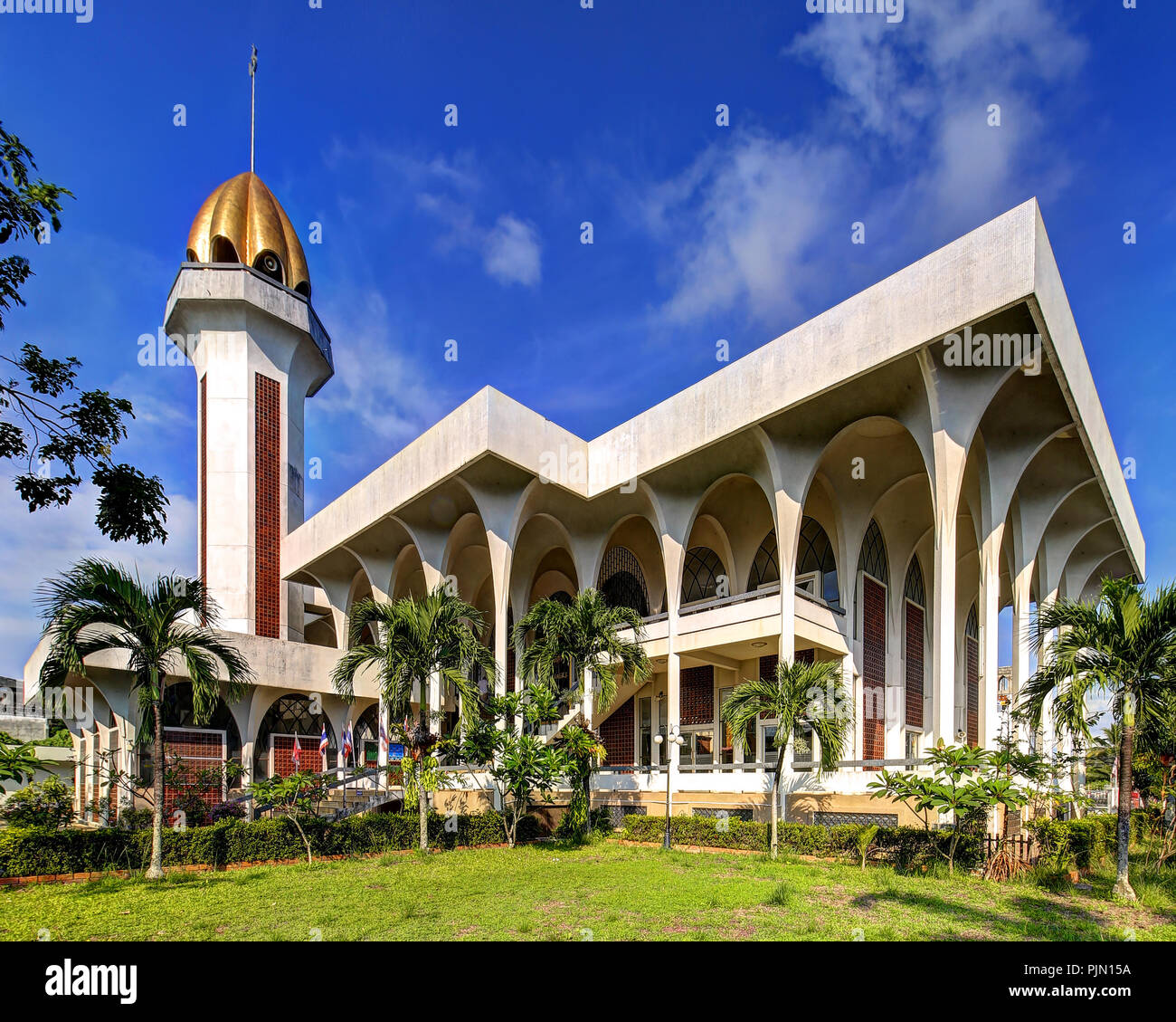 Satun zentrale Moschee (Majid Mambang), Satun, Thailand Stockfoto