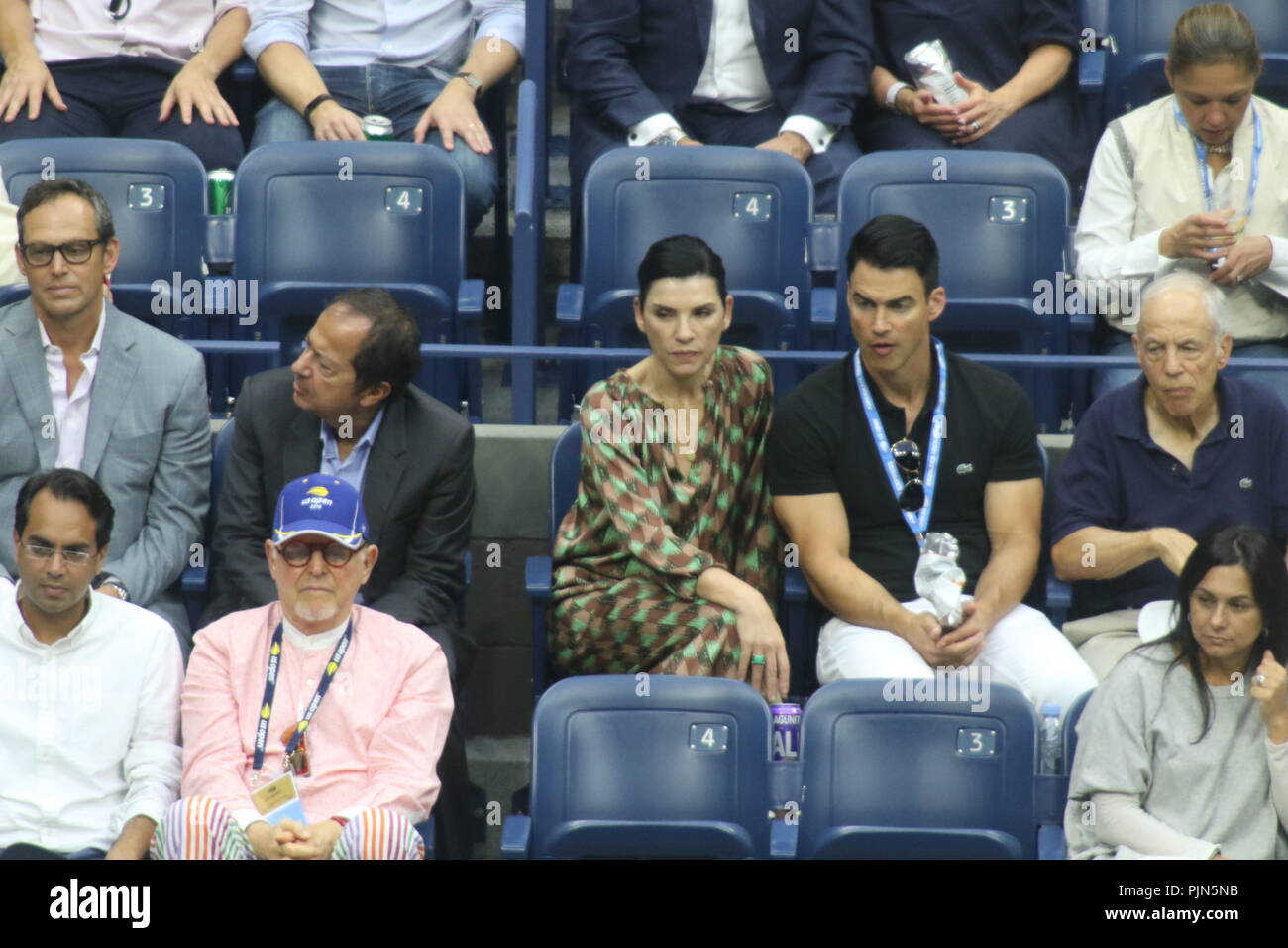 Julianna Margulies Keith Lieberthal Tennis US Open. 9-7 2018 Foto von John Barrett/PHOTOlink Stockfoto