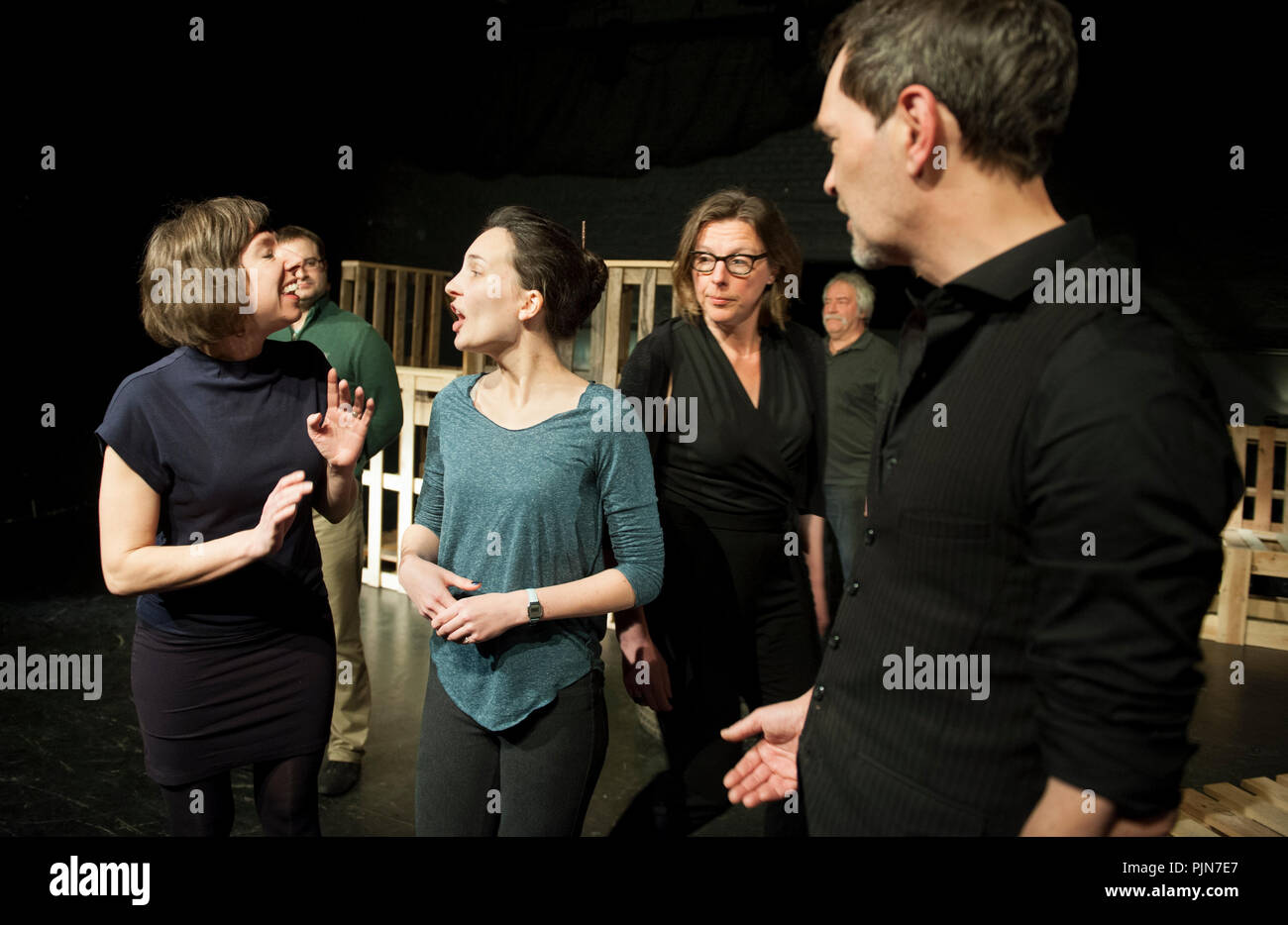 Theater Company De Reynaertghesellen spielen Weiler von Piet Arfeuille auf der von William Shakespeare, von Bram Kelchtermans (Leuven, 05/03/201 gerichtet Stockfoto